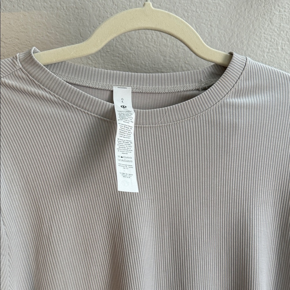 lululemon athletica Gray Ribbed Top